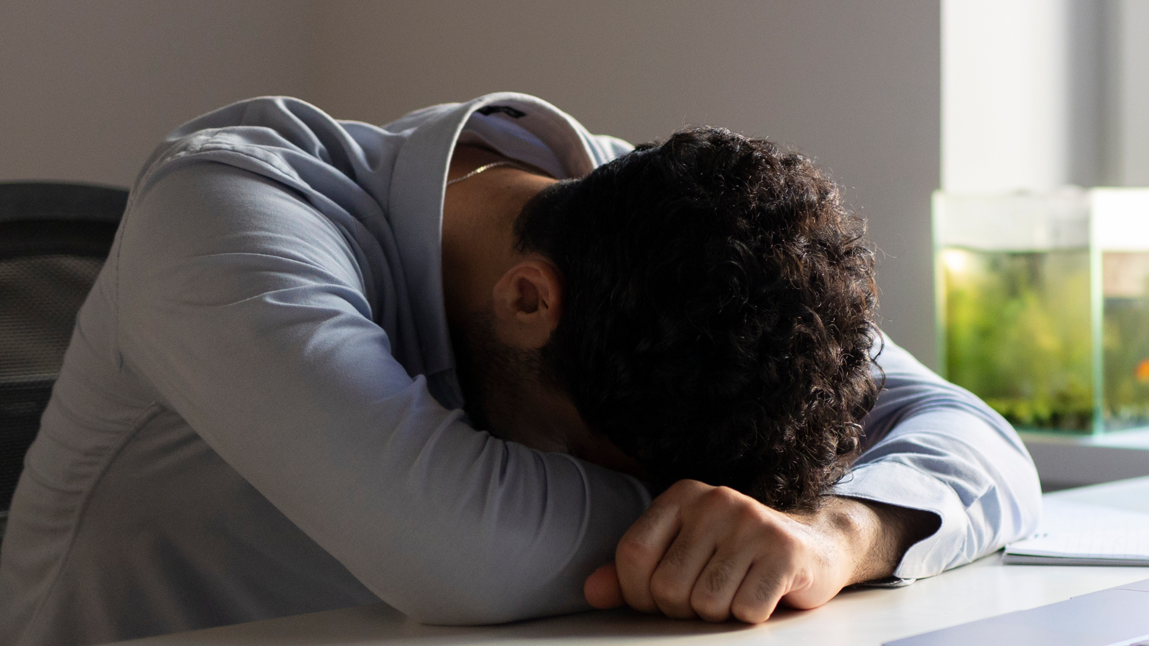 security officer sleeping